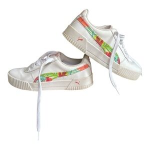 Puma White Sneakers with Multicolor Design